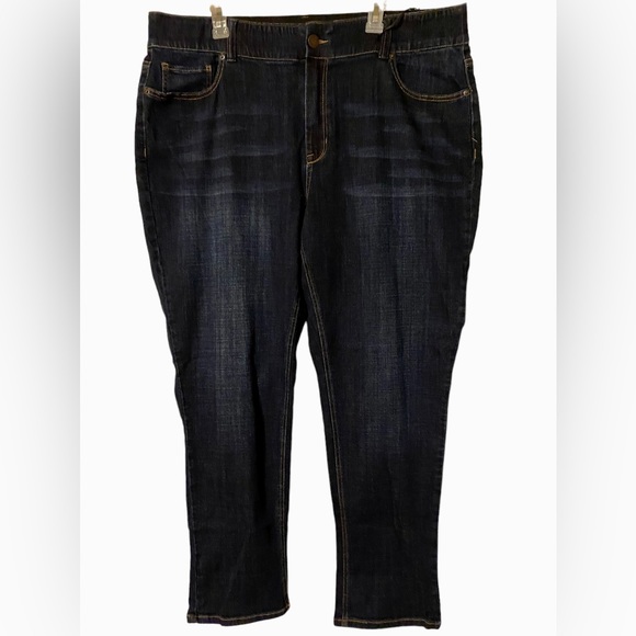 People's Liberation Blue Tapered Jeans Women’s 20W High Rise Stretch New NWT - Picture 16 of 16